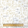 Printed Cotton MASSOA White / Camel